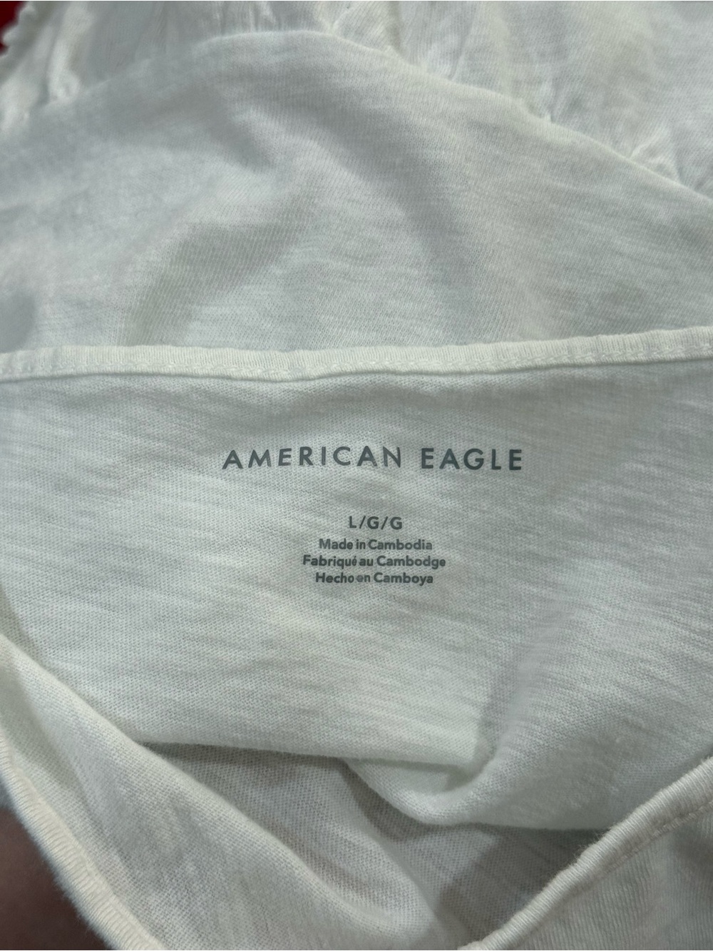 American Eagle Outfitters White Ruffle-Hem Cropped Cami - Picture 2 of 2